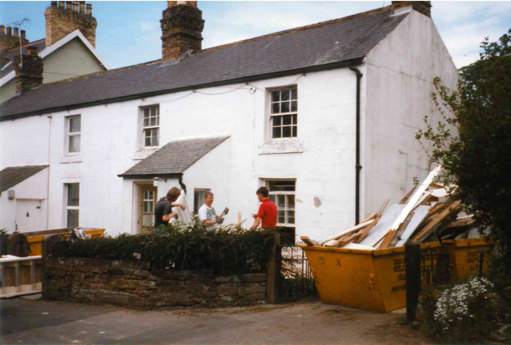 Rick Allan delivering Skips in the early days of Brampton Skip Hire