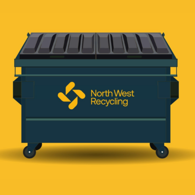 North West Recycling branded skip