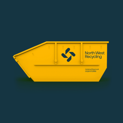 A North West Recycling branded skip