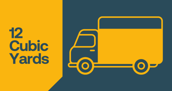 Three quarter van load, 12 yard rubbish removal up to 550kg.