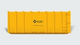 40 yard enclosed roll on roll off skip