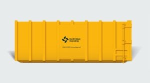 40 yard enclosed roll on roll off skip